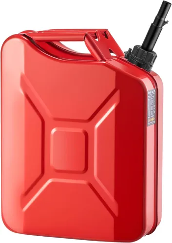 Vista 9 de VEVOR Recipiente de combustible de metal, 5.3 galones, bidón de combustible con boquilla y mango cómodo, caudal máximo de 6 l/min, tanque de gas