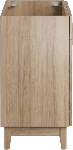 Vista 4 de Modway EEI-6400-OAK Miles - Armario de tocador de baño de 36 pulgadas (lavabo no incluido), roble
