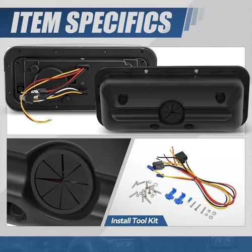 Vista 8 de Auto Dynasty Luces LED DRL para faros delanteros de doble proyector, compatibles con Peterbilt 365 Western Star Kenworth 1981-1991, par negro