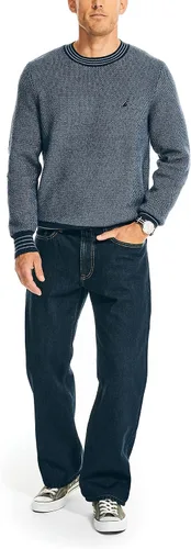 Vista 4 de Nautica Pantalones de mezclilla para hombre, de ajuste holgado, con 5 bolsillos