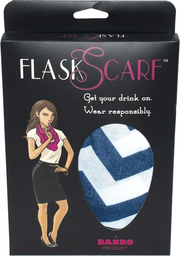 Vista 8 de FlaskScarf bufanda cerrada tipo termo, con un depósito de 8 onzas de líquido oculto, para mujer, talla única Capacidad para 8 onzas, incluye