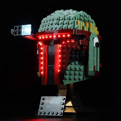 Vista 3 de Kyglaring Kit de luces LED para Lego 75277 Star Wars Boba Fett casco de exhibición (el modelo no incluido) (versión estándar)