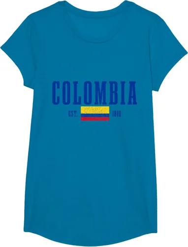 Vista 38 de Colombia Est. 1810 - Camiseta de Colombia Vintage, Negro, S