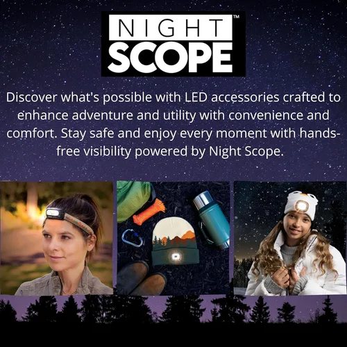 Vista 8 de Night Scope Rechargeable LED Warm Knit Beanie foe Women Men