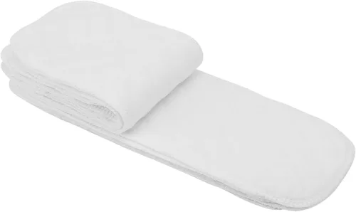 Vista 9 de Paquete de 10 forros de pañales de tela de algodón suave, insertos de pañales transpirables de 6 capas, se adapta a la mayoría de los pantalones