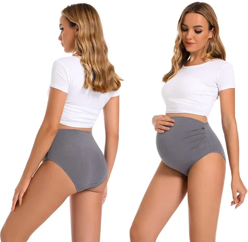 Vista 2 de Maternity Underwear Over Bump High Waist Full Coverage Pregnancy Panties Belly Support Maternity Clothes for Women