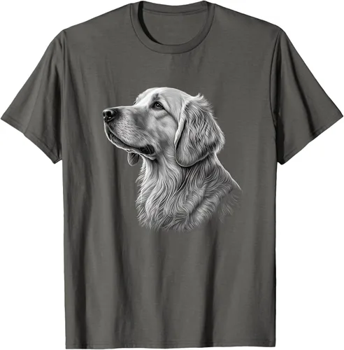 Vista 39 de Camiseta divertida Golden Retriever, Negro