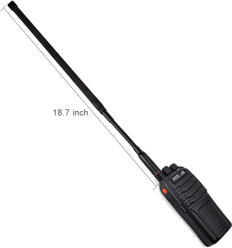 Vista 2 de TWAYRDIO Antena táctica CS hembra SMA 18.7 pulgadas plegable 144/430MHz 2M/70CM Antena de radio bidireccional para Baofeng UV-5R Series BF-888S GT-3