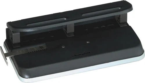 Vista 4 de Swingline Perforadora de 2 a 7 agujeros, semiajustable, perforadora de agujeros resistente, fácil al tacto, capacidad de perforación de 24 hojas