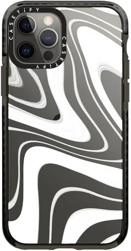 Vista 20 de CASETiFY Impact - Funda para iPhone 12 y iPhone 12 Pro, Bearly Awake, color negro transparente