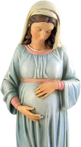 Vista 4 de Estatua musical de resina de María Madre de Dios, 9 1/4 pulgadas
