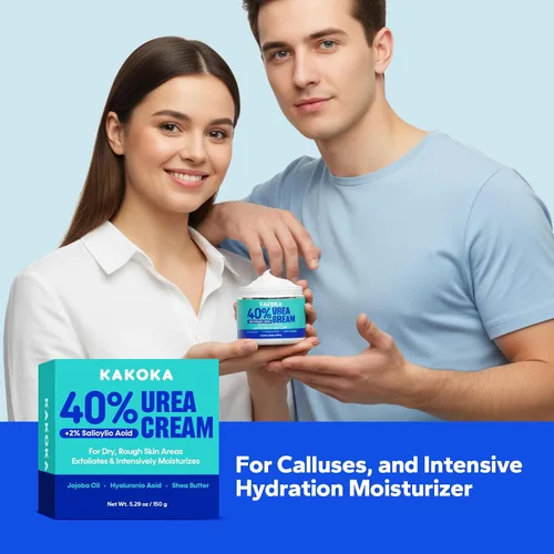 Vista 7 de Crema de urea (5.29 onzas), crema de urea al 40 por ciento con ácido salicílico al 2%, crema de pies para talones y pies agrietados secos