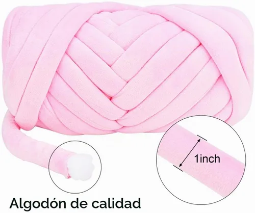Vista 3 de Hilo de Algodón Grueso para Tejer con los Brazos Crochet Super Saver Jumbo Gigante Voluminoso Premier Hilo para Hacer Mantas para Casa de Mascotas