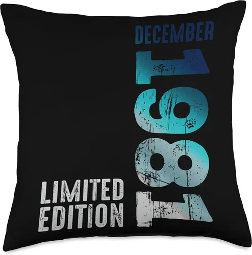 Vista 4 de December 1981 Year 1981 Retro 1981 Vintage Limited Edition Throw Pillow