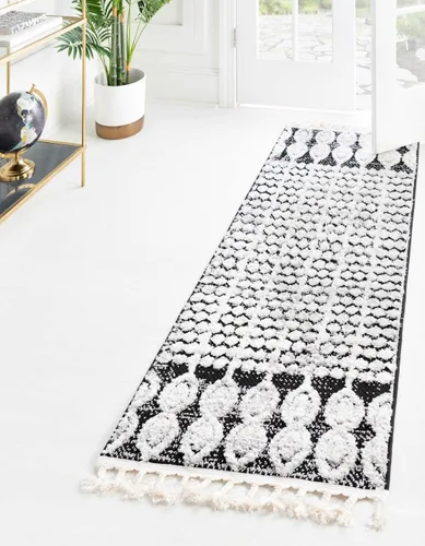 Vista 11 de Unique Loom Cherokee Collection Alfombra de área - Asheville (rectangular 2' 0" x 3' 0", negro/marfil)