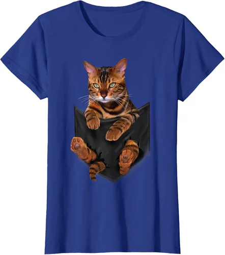 Vista 83 de Camiseta de bolsillo con estampado de tigre y gato Negro