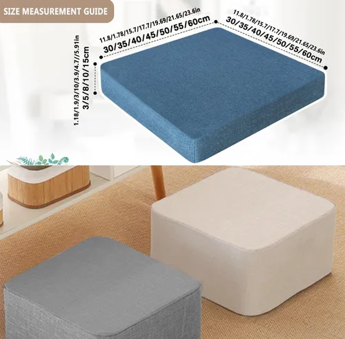Vista 3 de Cojín antideslizante para silla, 19.7 x 19.7 x 2 in, espuma de memoria Blanco