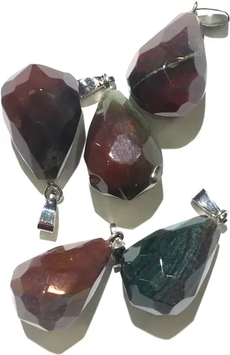 Vista 7 de LE SKY 12 colgantes de piedra natural, forma de gota de agua grasa, piedra de ágata de cristal reiki facetada para hacer joyas y collares, Piedra