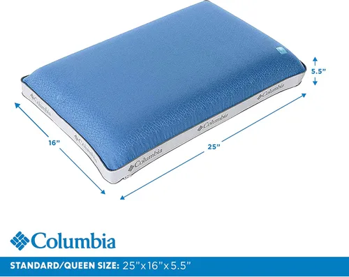 Vista 7 de Columbia Almohada de espuma viscoelástica de gel refrescante, cómoda y de apoyo, con características refrescantes y transpirables, funda extraíble