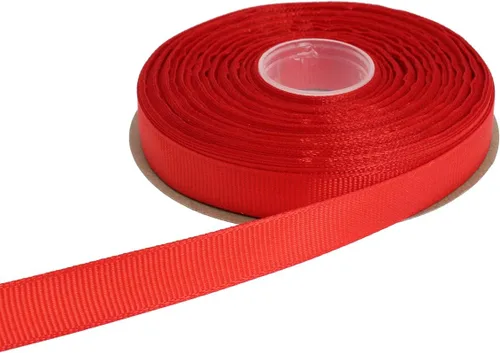 Vista 26 de Cinta de grogrén sólido de 25 yardas cada rollo, borde tejido 100% poliéster (1 pulgada, beige)