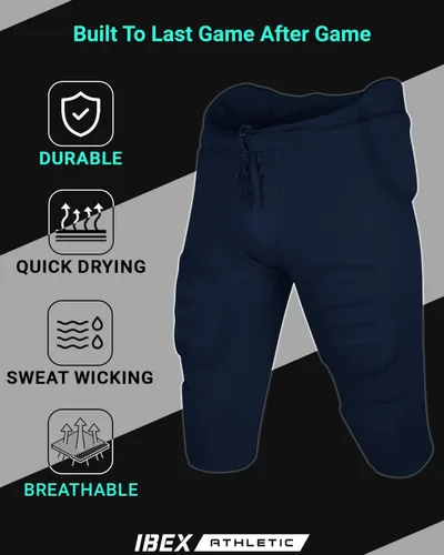 Vista 6 de Pantalones de fútbol integrados para adultos, pantalones de práctica de fútbol para hombre con almohadillas integradas