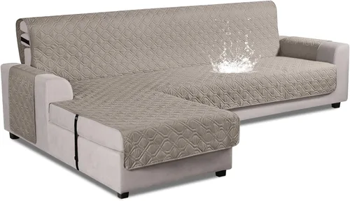 Vista 28 de VANSOFY Fundas de Sofá Seccional Mejoradas 100% Impermeables en Forma de L Funda Reversible para Chaise Lounge Funda Protectora de Sofá Seccional