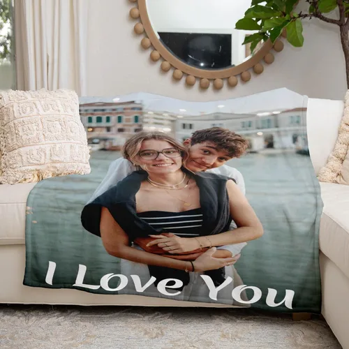Vista 2 de Regalos para mujeres/hombres, manta personalizada de cumpleaños con imagen, mantas personalizadas con fotos, día de San Valentín, Navidad, regalos