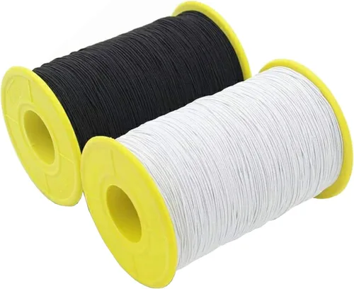 Vista 4 de TIHOOD 2PCS 0.020 in Grosor 547 Yard Hilo Elástico Negro
