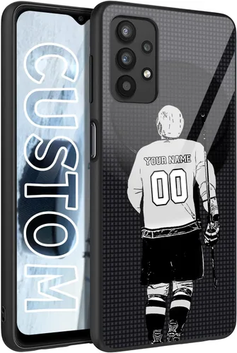 Vista 11 de Personalized Ice Hockey vs Name Number US Flag Decor Rubber Cover Phone Case for Galaxy America Fire