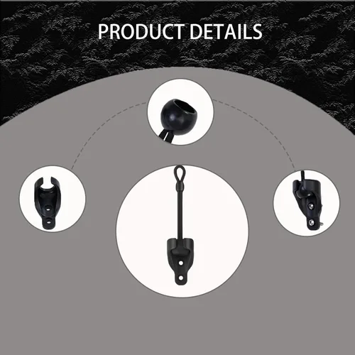 Vista 3 de Coolaroo Piezas de repuesto – Kit de amarre elástico universal para toldos y persianas enrollables, paquete de 2 clips de sombra resistentes