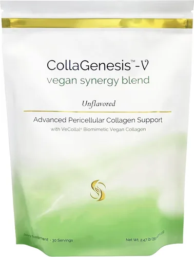 Vista 10 de Synergy Blend - Suplemento de colágeno en polvo, 0.88 oz de proteína, perfil completo de aminoácidos, ácido hialurónico y MSM, péptidos marinos, sin