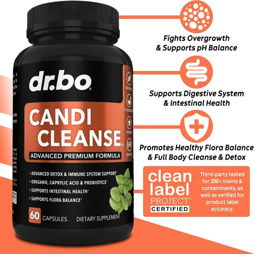 Vista 2 de Candida Cleanse Detox para mujeres y hombres – Kit de pastillas de apoyo de desintoxicación Candi, anti crecimiento excesivo de equilibrio