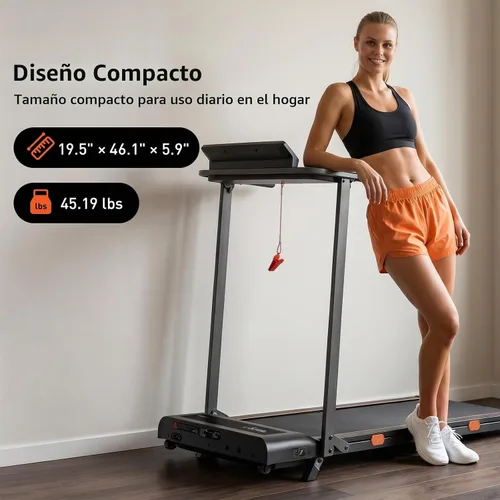 Vista 8 de Cybergoing T16 Treadmill for Home Powered By Bosch®, Walking Pad
