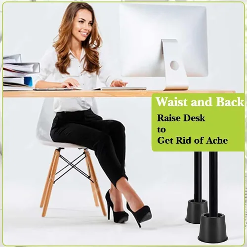 Vista 2 de Furniture Risers 4 Inch Bed Risers Heavy Duty for Table Desk Couch Chair Sofa Cabinet Bed Frame Dorm