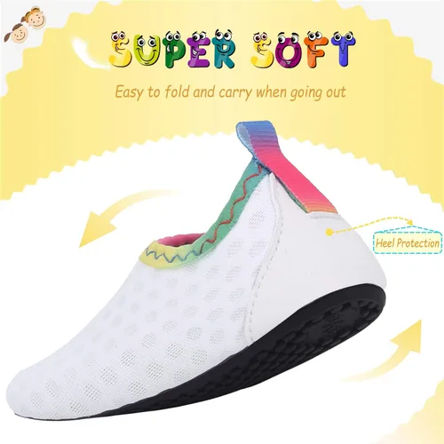 Vista 6 de storeofbaby Zapatos de agua para bebés, niños y niñas, calcetines acuáticos de secado rápido para natación, playa, piscina