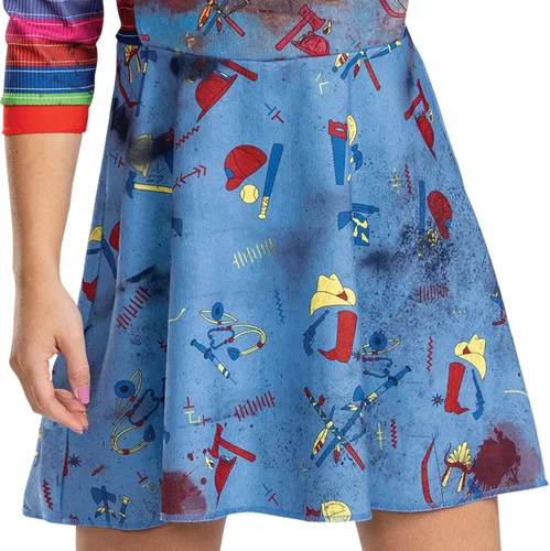 Vista 4 de Disguise Disfraz de chucky de lujo para mujer Azul
