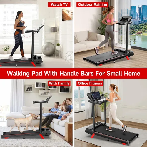 Vista 8 de Caminadora inclinada para el hogar, 2.5 HP para debajo del escritorio, con capacidad de 300 libras