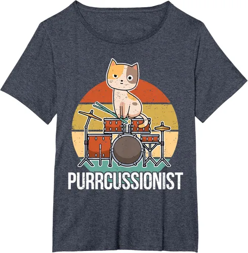Vista 87 de Funny Percussion Drummer Drumming Drums Saying I Kitten Cat Camiseta, Negro, S