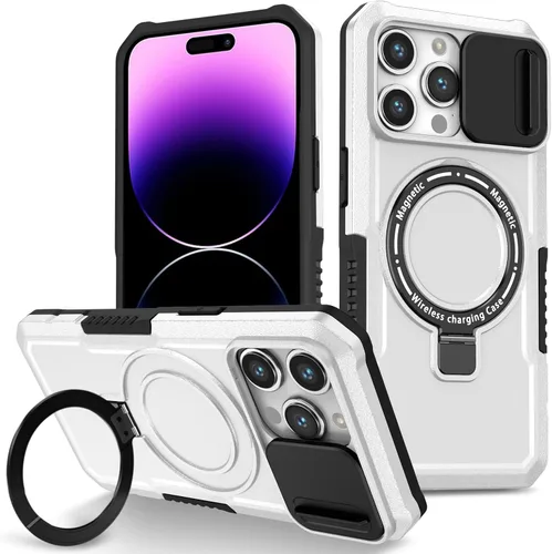Vista 58 de Funda magnética para iPhone 11, soporte de anillo con ventana corrediza, funda protectora mate a prueba de golpes para iPhone 11 6.1, fundas
