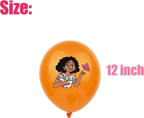 Vista 3 de 48 globos de fiesta de cumpleaños de películas mágicas, los globos de látex Encanto para fiestas de cumpleaños con temática de películas mágicas