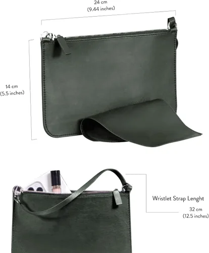 Vista 5 de Gamuza Bolso Hobo de cuero de 100 cuero de becerro ligero de lujo Style a la Porte