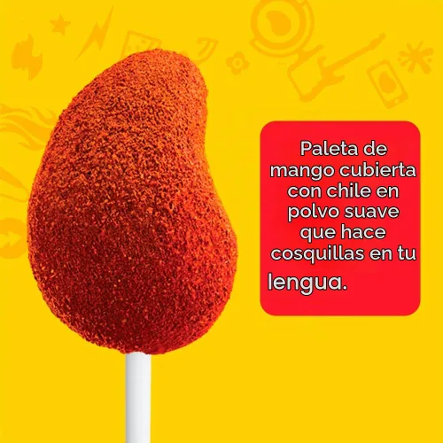 Vista 5 de Vero Paletas con sabor a mango cubierto de chile, 40 piezas