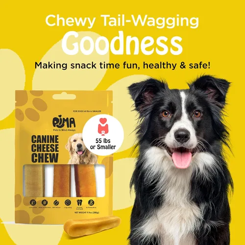 Vista 5 de PIMA - Masticables de queso canino, masticables naturales de yak para perros de 65 libras o menos, sin lactosa, de larga duración con proteínas