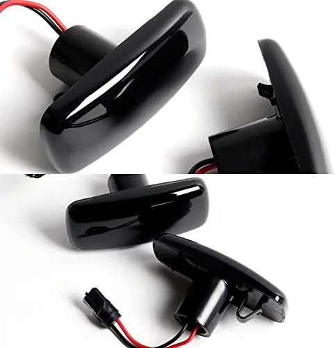 Vista 5 de Luz LED ámbar de lente ahumada de posición delantera y lateral delantera, compatible con Dodge Charger 2005-2006, Dodge Avenger, Dodge Caliber