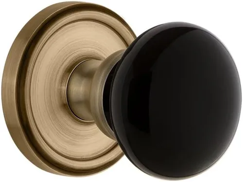 Vista 3 de Grandeur Hardware 852518 Georgetown Roseta con perilla Coventry, tamaño del respaldo: 2.375 pulgadas, peltre antiguo