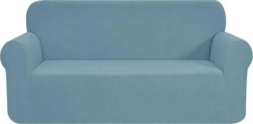 Vista 23 de CHUN YI - Funda elástica de 1 pieza para sillón grande, funda protectora suave de Jacquard con elastano, detalle de cuadros y parte inferior