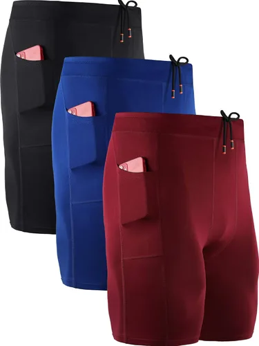 Vista 11 de NELEUS Men's 3 Pack Running Compression Shorts with Pockets