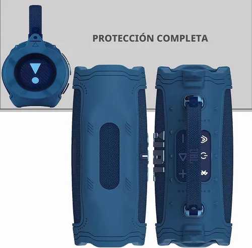 Vista 5 de Funda de silicona para altavoz Bluetooth portátil JBL Charge 6 Azul