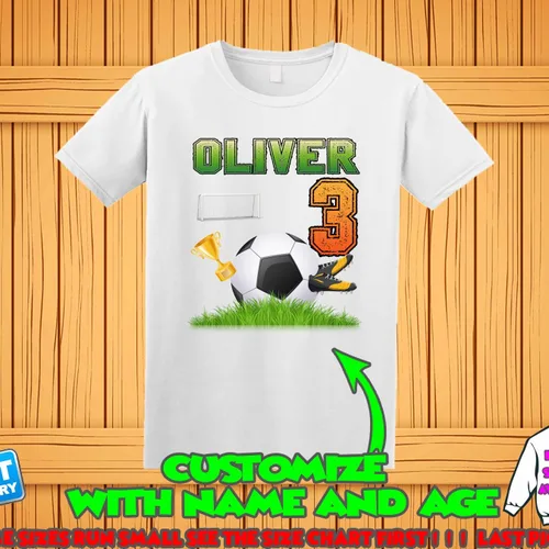 Vista 8 de Camiseta de cumpleaños de fútbol, camiseta personalizada de fútbol, camiseta de fútbol personalizada, camisas familiares de fútbol, camiseta