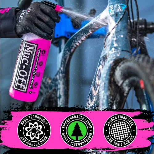 Vista 4 de Muc-Off Nano Tech - Limpiador de bicicleta Bio Drivetrain, 16.9 fl oz - Limpiador de cadena de bicicleta biodegradable eficaz y desengrasante